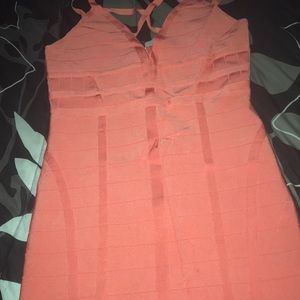 Orange bandage dress